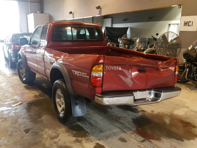 5TESN92N74Z466036 - 2004 TOYOTA TACOMA XTR ბურგუნდია ფოტო 3