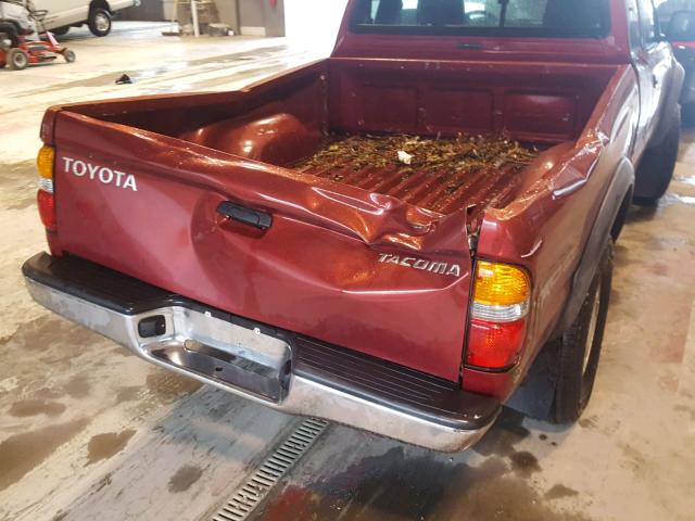 5TESN92N74Z466036 - 2004 TOYOTA TACOMA XTR ბურგუნდია ფოტო 9