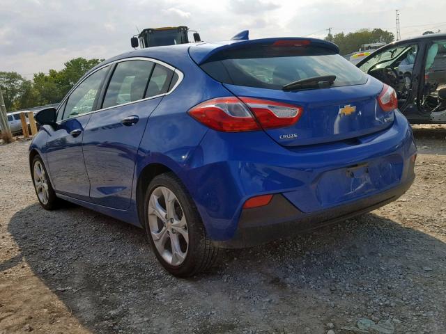 3G1BF6SMXHS584740 - 2017 CHEVROLET CRUZE PREM BLUE photo 3