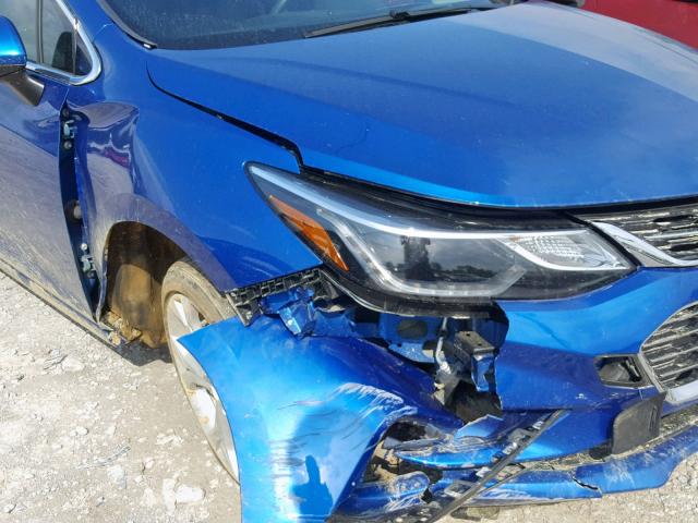 3G1BF6SMXHS584740 - 2017 CHEVROLET CRUZE PREM BLUE photo 9