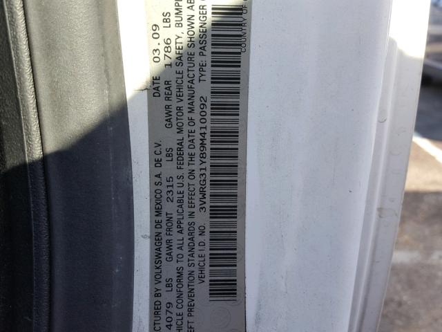 3VWRG31Y89M410092 - 2009 VOLKSWAGEN NEW BEETLE Ağ foto 10