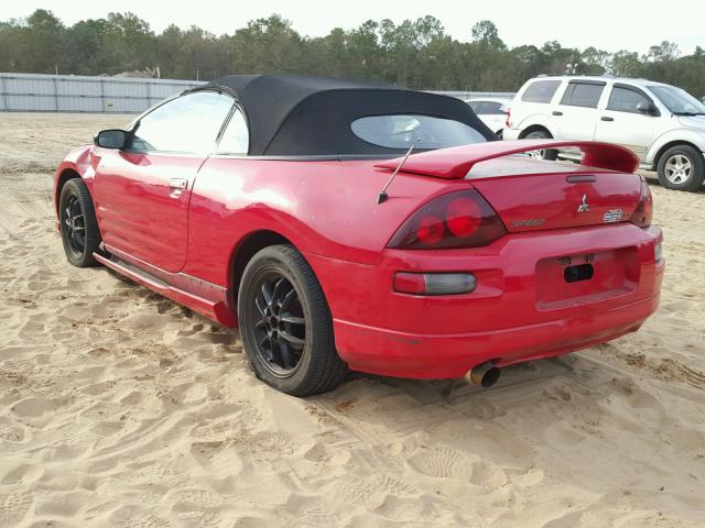 4A3AE85H02E096749 - 2002 MITSUBISHI ECLIPSE SP RED photo 3