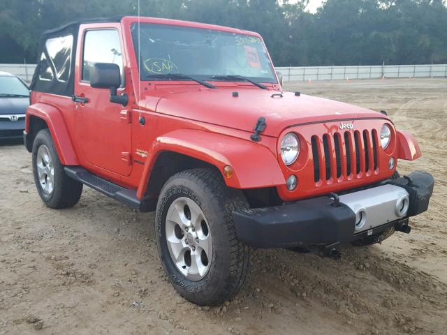 1C4GJWBG7FL572442 - 2015 JEEP WRANGLER S RED photo 1