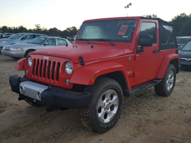 1C4GJWBG7FL572442 - 2015 JEEP WRANGLER S RED photo 2