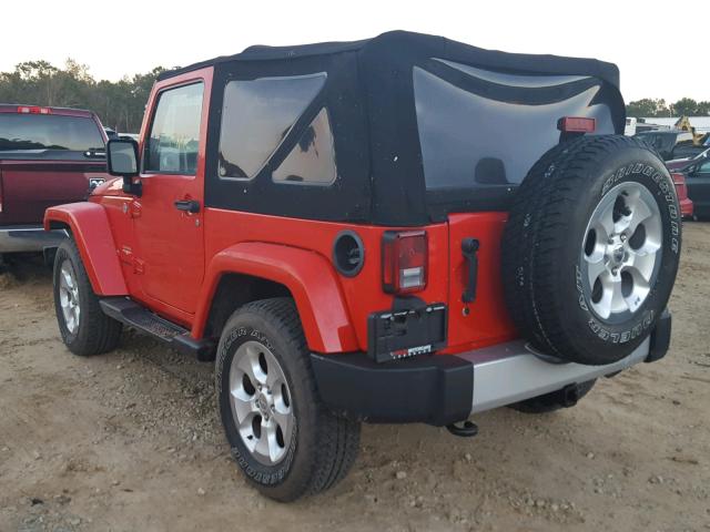 1C4GJWBG7FL572442 - 2015 JEEP WRANGLER S RED photo 3