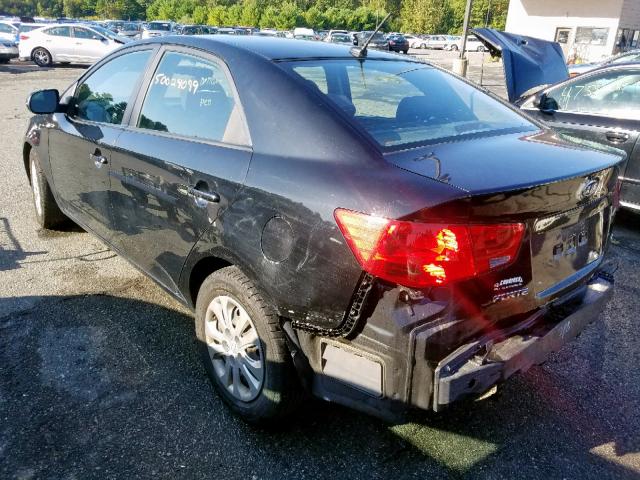 KNAFU4A27C5490219 - 2012 KIA FORTE EX BLACK photo 3