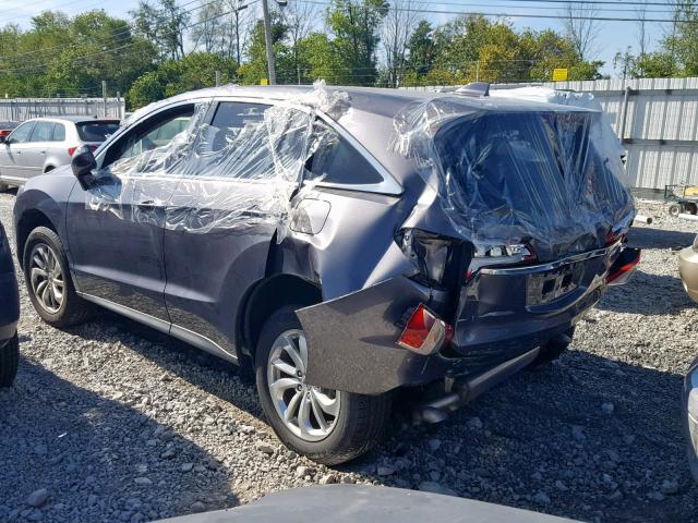 5J8TB4H39JL016261 - 2018 ACURA RDX GRAY photo 3