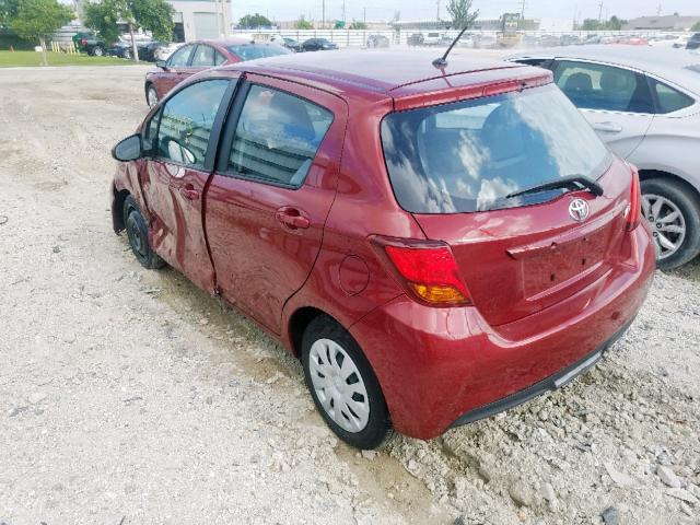 VNKKTUD30HA085852 - 2017 TOYOTA YARIS L RED photo 3