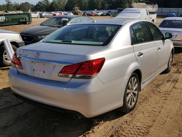 4T1BK3DB7BU376086 - 2011 TOYOTA AVALON BAS SILVER photo 4