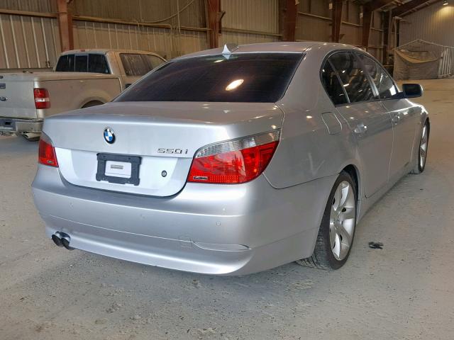 WBANB53557CP03622 - 2007 BMW 550 I BLACK photo 4