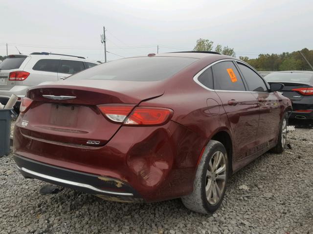 1C3CCCAB4FN621313 - 2015 CHRYSLER 200 LIMITE BURGUNDY photo 4