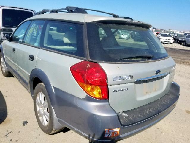 4S4BP61C356387739 - 2005 SUBARU LEGACY OUT GRAY photo 3