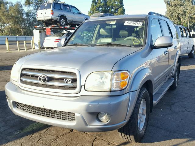 5TDZT38A52S060420 - 2002 TOYOTA SEQUOIA LI SILVER photo 2