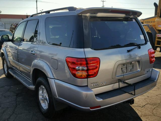 5TDZT38A52S060420 - 2002 TOYOTA SEQUOIA LI SILVER photo 3