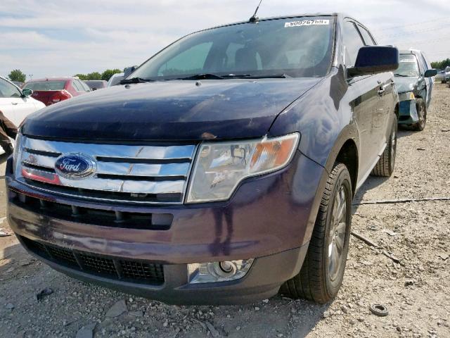 2FMDK38C87BB37994 - 2007 FORD EDGE SEL PURPLE photo 2