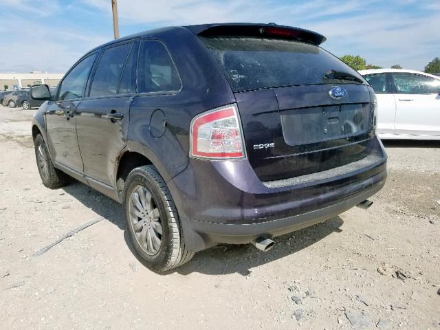 2FMDK38C87BB37994 - 2007 FORD EDGE SEL PURPLE photo 3