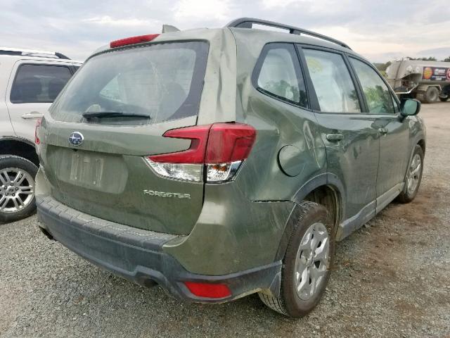 JF2SKACC1KH424016 - 2019 SUBARU FORESTER GREEN photo 4