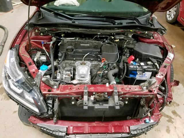 1HGCR2F73HA291149 - 2017 HONDA ACCORD EX MAROON photo 7