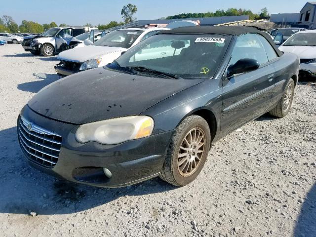 1C3EL55R04N289248 - 2004 CHRYSLER SEBRING LX BLACK photo 2