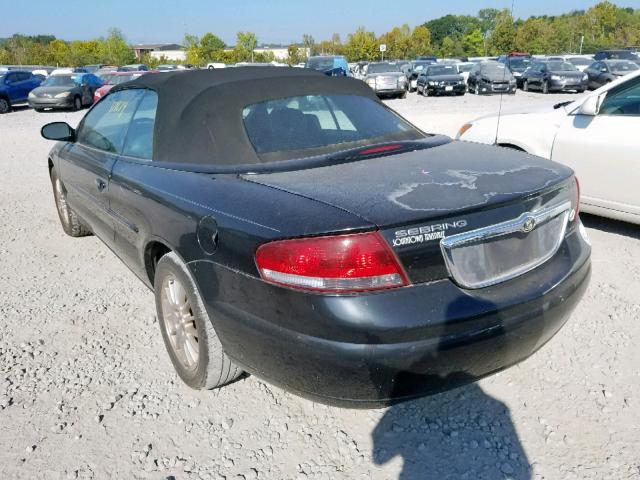 1C3EL55R04N289248 - 2004 CHRYSLER SEBRING LX BLACK photo 3