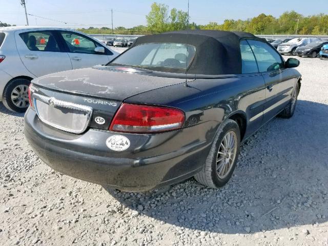 1C3EL55R04N289248 - 2004 CHRYSLER SEBRING LX BLACK photo 4