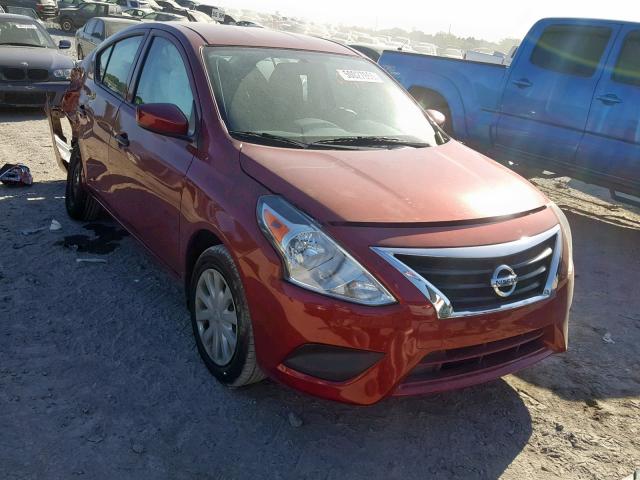 3N1CN7AP8HL857350 - 2017 NISSAN VERSA S RED photo 1