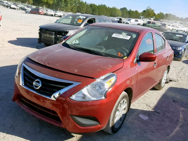 3N1CN7AP8HL857350 - 2017 NISSAN VERSA S RED photo 2