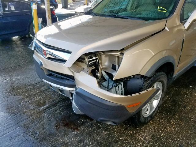 3GSCL33P28S593223 - 2008 SATURN VUE XE GOLD photo 9