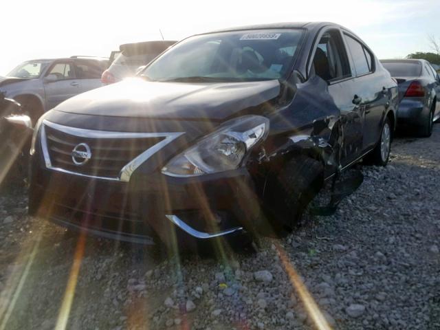 3N1CN7AP1FL832299 - 2015 NISSAN VERSA S BLACK photo 2