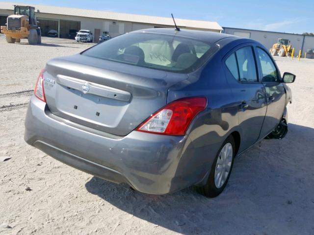 3N1CN7AP6KL879130 - 2019 NISSAN VERSA S GRAY photo 4