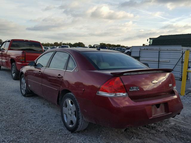 2G1WD58C389175184 - 2008 CHEVROLET IMPALA SUP RED photo 3