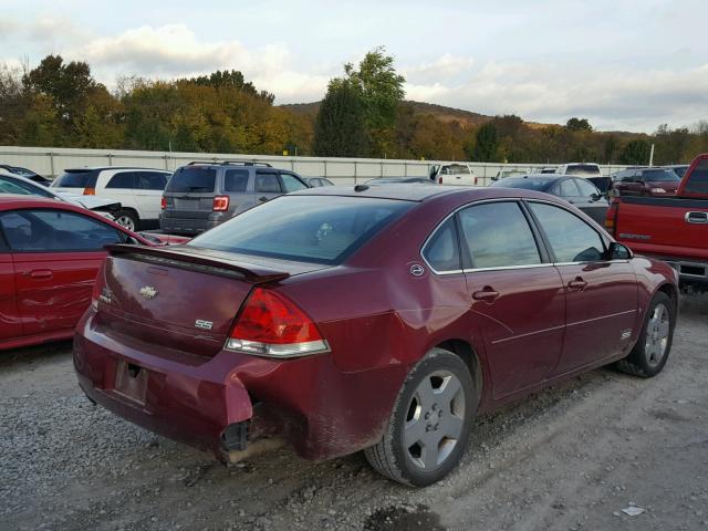 2G1WD58C389175184 - 2008 CHEVROLET IMPALA SUP RED photo 4