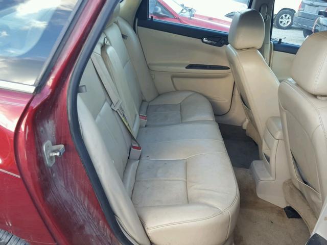 2G1WD58C389175184 - 2008 CHEVROLET IMPALA SUP RED photo 6
