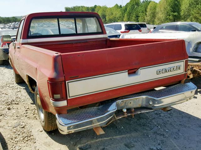 1GCDR14H7HF324245 - 1987 CHEVROLET R10 RED photo 3