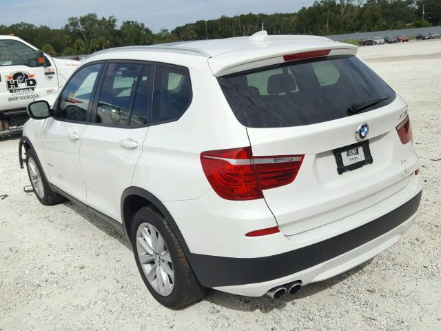 5UXWX9C59E0D43772 - 2014 BMW X3 XDRIVE2 WHITE photo 3