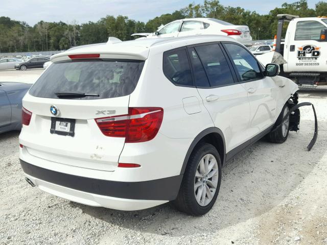 5UXWX9C59E0D43772 - 2014 BMW X3 XDRIVE2 WHITE photo 4