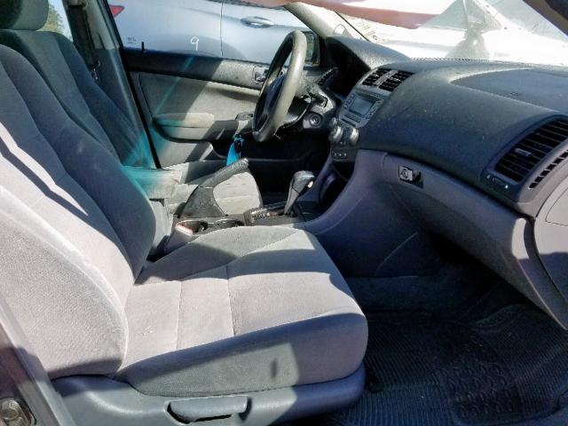 1HGCM56497A109099 - 2007 HONDA ACCORD LX GRAY photo 5