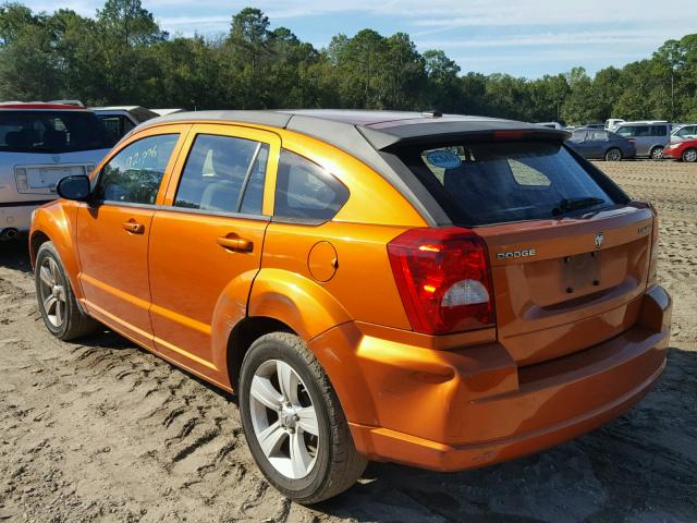 1B3CB3HA0BD221178 - 2011 DODGE CALIBER MA ORANGE photo 3