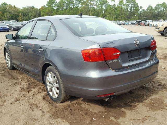 3VWDP7AJ1CM394345 - 2012 VOLKSWAGEN JETTA SE GRAY photo 3