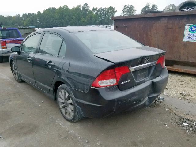 2HGFA1F89AH312519 - 2010 HONDA CIVIC EX BLACK photo 3