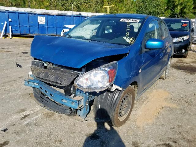 ML32A3HJ1EH024386 - 2014 MITSUBISHI MIRAGE DE BLUE photo 2