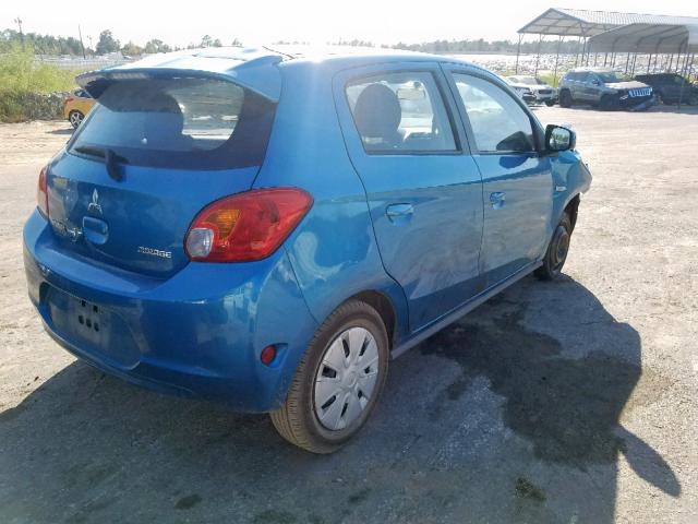 ML32A3HJ1EH024386 - 2014 MITSUBISHI MIRAGE DE BLUE photo 4