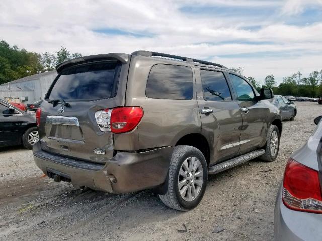 5TDBY68A88S001309 - 2008 TOYOTA SEQUOIA LI BROWN photo 4