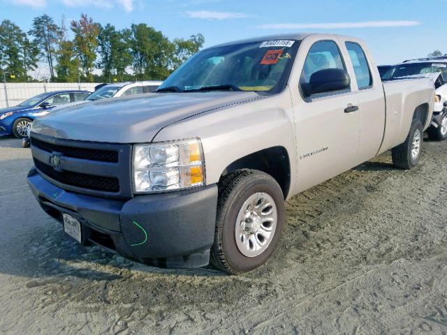 1GCEC19099E147682 - 2009 CHEVROLET SILVERADO SILVER photo 2