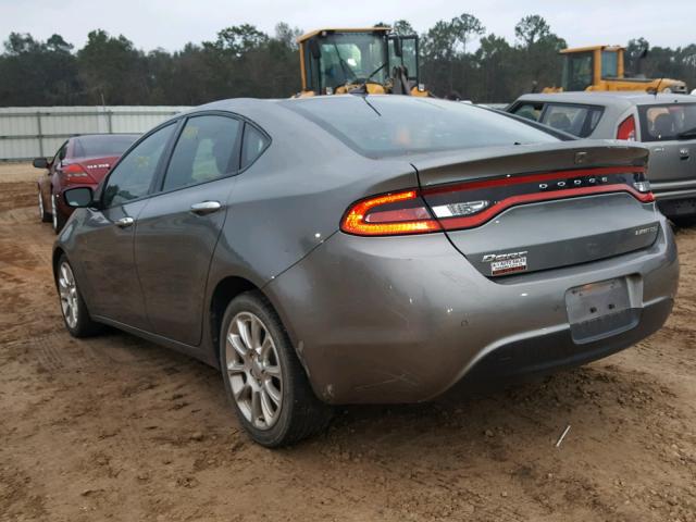 1C3CDFCA6DD184260 - 2013 DODGE DART LIMIT GRAY photo 3