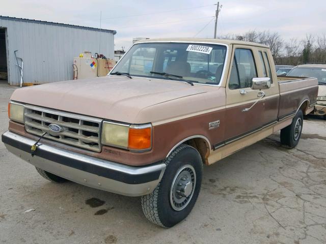 1FTHX2514HKB25496 - 1987 FORD F250 TWO TONE photo 2