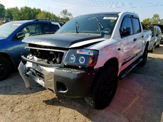 1N6AA0EJ8BN307843 - 2011 NISSAN TITAN S WHITE photo 2