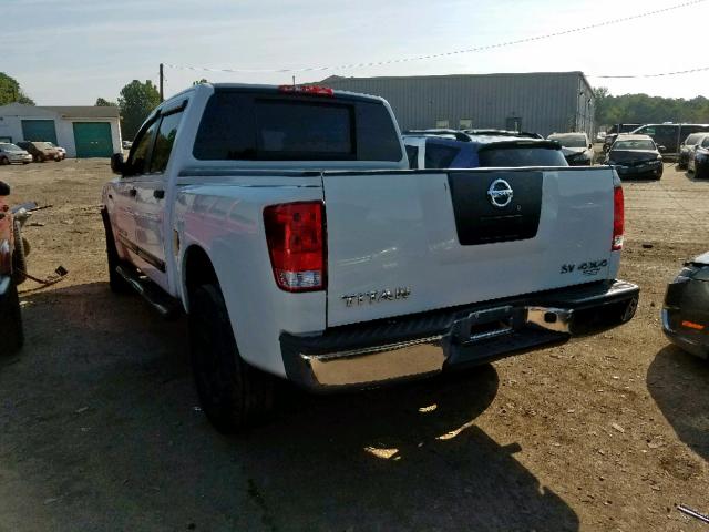 1N6AA0EJ8BN307843 - 2011 NISSAN TITAN S WHITE photo 3