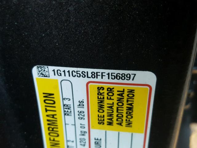 1G11C5SL8FF156897 - 2015 CHEVROLET MALIBU 1LT GRAY photo 10