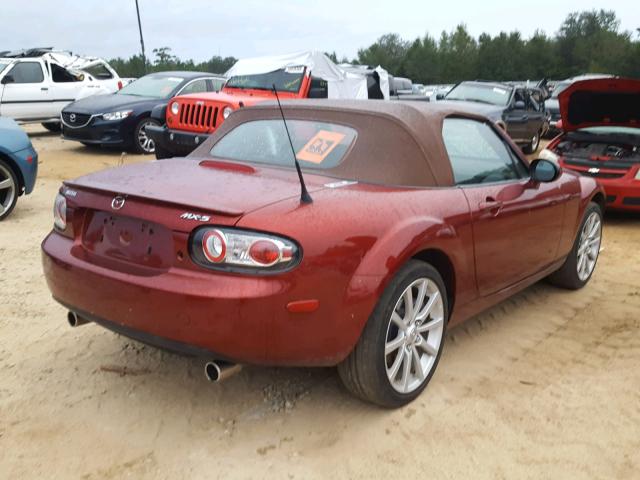 JM1NC25F980155728 - 2008 MAZDA MX-5 MIATA RED photo 4